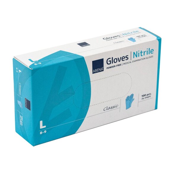 Abena Classic Nitrile Gloves Size L Case (Powder&Latex Free) - Picture 6 of 9